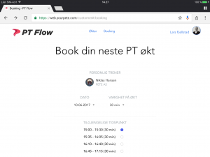 Kundene kan booke time selv